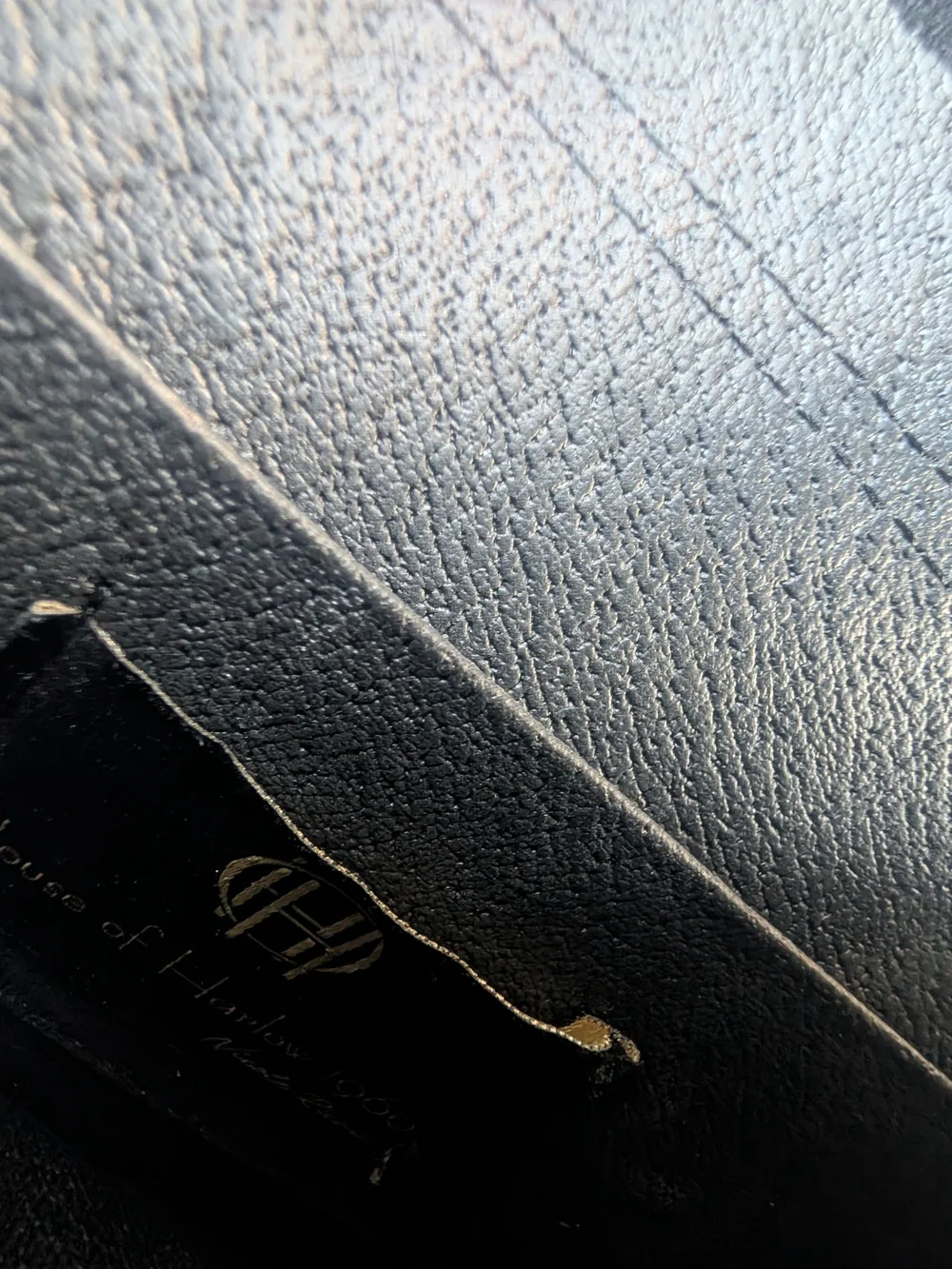 House of Harlow 1960 Black Croc-Embossed Leather Satchel with Snake Gold Handle